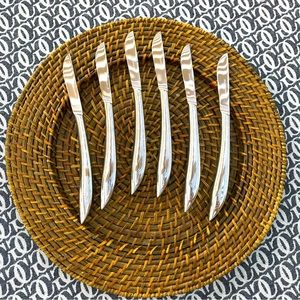 Steak Knives Set. Serrated. Stainless Steel. Teardrop Handles. Pretty!